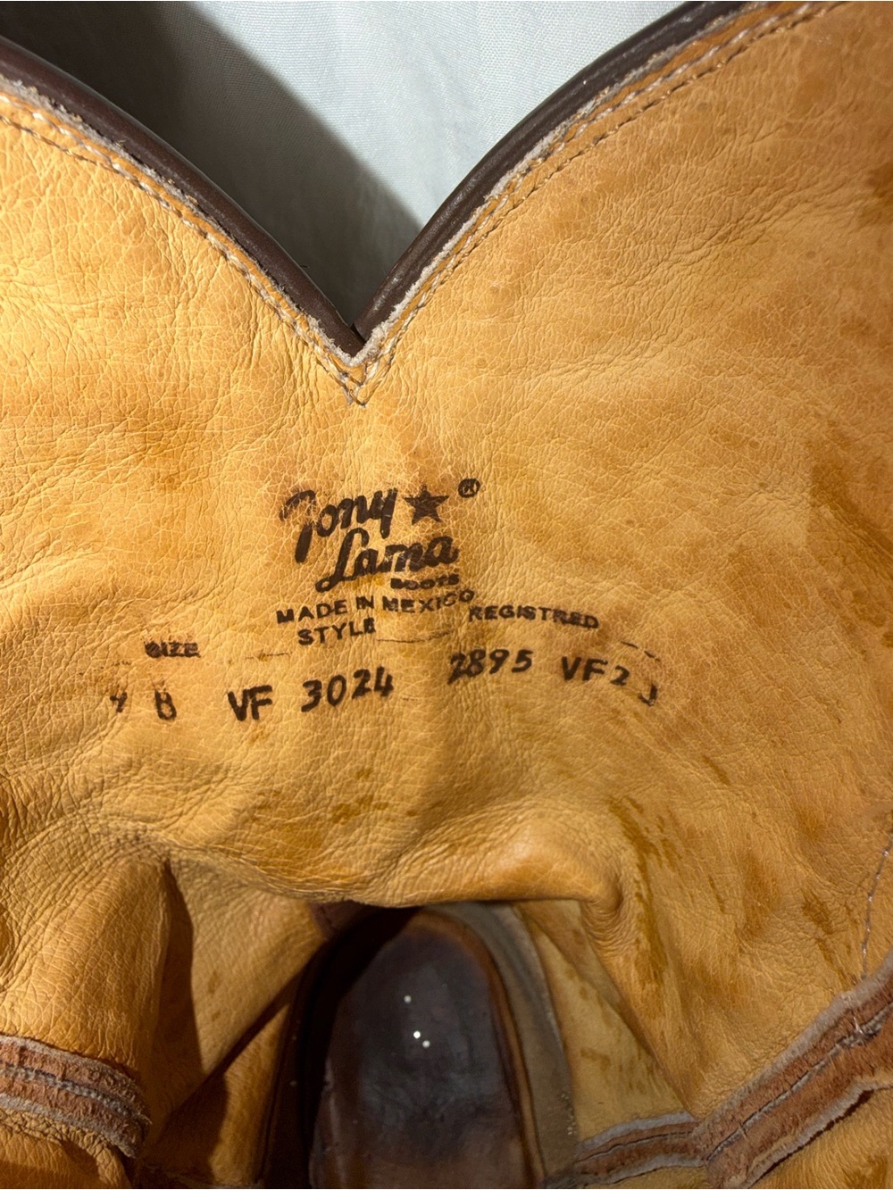 Tony Lama Earth Santa Fe Leather Snip Toe Western Boots VF3024 Size 9B - Picture 8 of 11